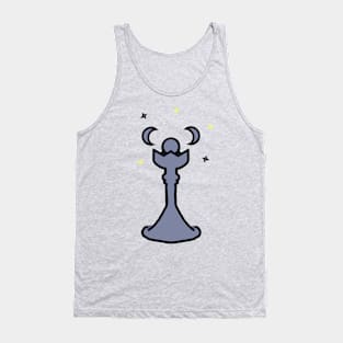 Triple Queen - Retro Triple Goddess Chess Piece Icon Tank Top